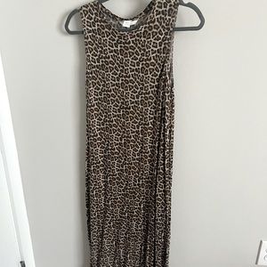 Cheetah print midi dress